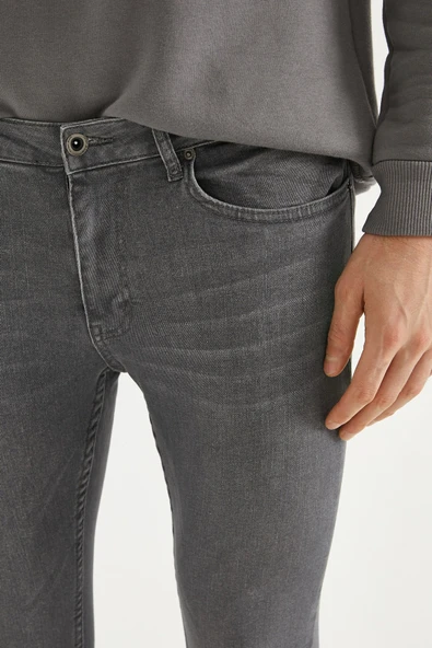 Erkek Gri Jeans 2KAM43613MD - Resim 5