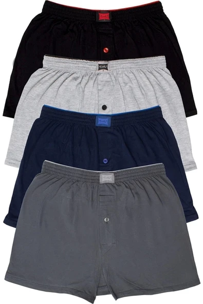 Erkek Gri Penye Düz Boxer 4'lü 312001181111 ürün görseli 1