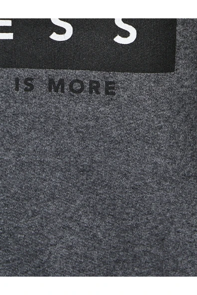 Baskılı Kapşonlu Sweatshirt - Resim 6