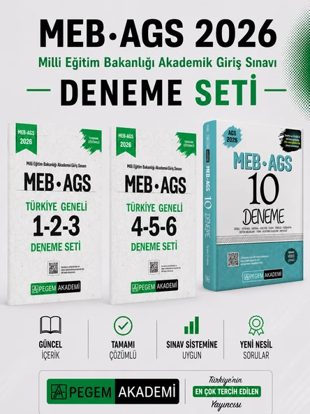 Pegem 2026 MEB AGS 10 Deneme & MEB AGS Türkiye Geneli Deneme Seti ürün görseli 1