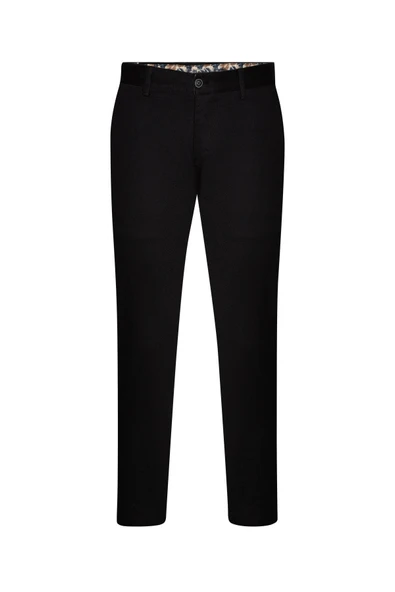 Slim Fit Gabardin Siyah Erkek Pantolon ürün görseli 1
