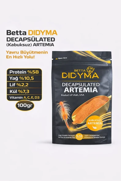 Betta Didyma Decapsulated (Kabuksuz) Artemia 100gr (Anahtarlık Hediyeli) ürün görseli 1