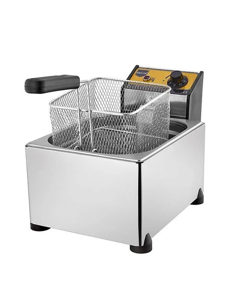 Remta R91 5 Litre Kapaklı Elektrikli Fritöz Paslanmaz  Profesyonel Sanayi Tipi Fritöz Makinesi & Patates Kızartması Makinesi & Endüstriyel Büfe Tipi ürün görseli 1