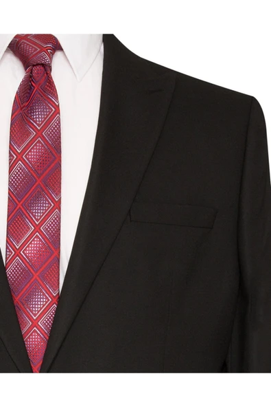 Siyah Slim Fit Takım Elbise - Resim 3