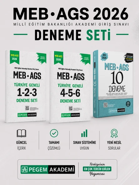 Pegem 2026 MEB AGS 10 Deneme & MEB AGS Türkiye Geneli Deneme Seti ürün görseli 1