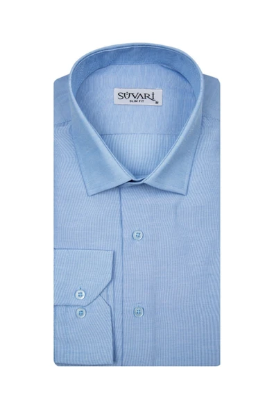 Slim Fit Filafil Erkek Gömlek ürün görseli 1