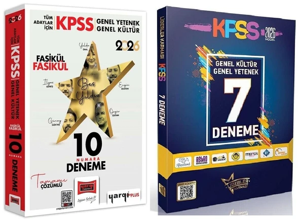 Yargı + Liderler Karması 2026 KPSS Genel Yetenek Genel Kültür On Numara 5 Yıldız 10+7 Deneme 2 li Set Yargı + Liderler Karması Yayınları ürün görseli 1