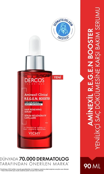 Vichy Dercos Aminexil R.E.G.E.N Booster Saç Dökülmesine Karşı Serum 90 ml ürün görseli 1