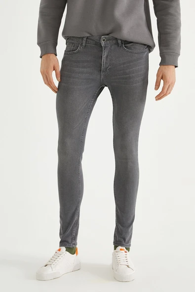 Erkek Gri Jeans 2KAM43613MD - Resim 3