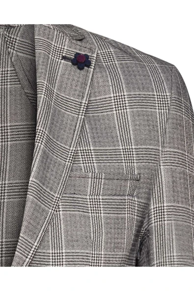 Slim Fit Desenli Erkek Ceket - Resim 3