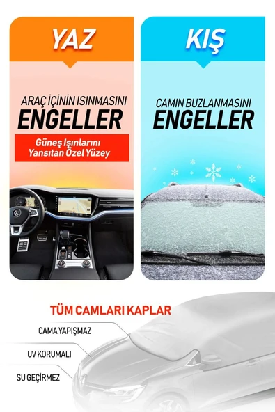 Pratik Yarım Araba Branda Oto Örtüsü Çadır - Resim 2