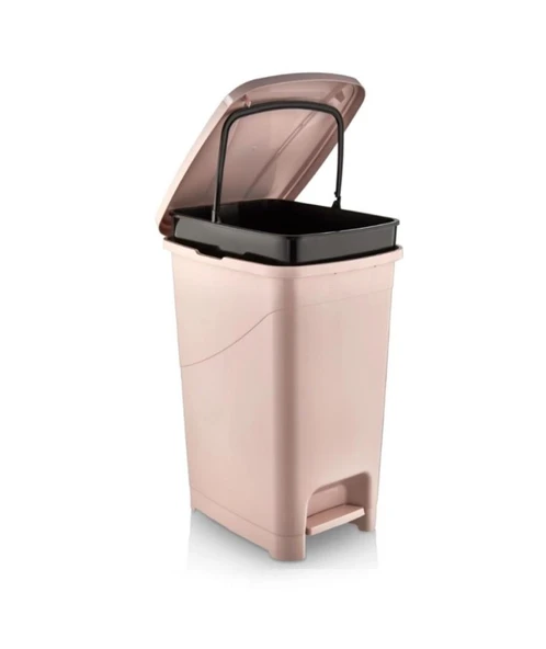 Omnipazar SRL-3030 Slim Pedallı Plastik Çöp Kovası İç Kovalı 40 litre Pembe ürün görseli 1