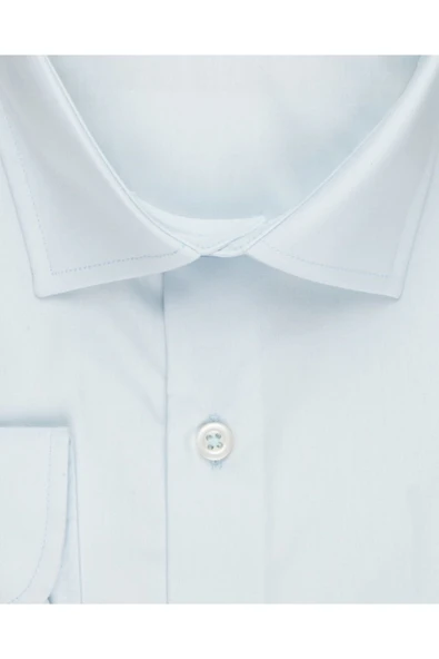 Slim Fit Mavi Erkek Gömlek - Resim 2