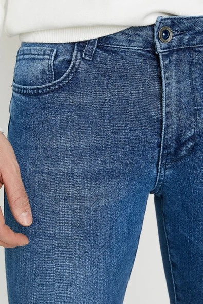 Erkek Indıgo Jeans 9KAM43552LD - Resim 5