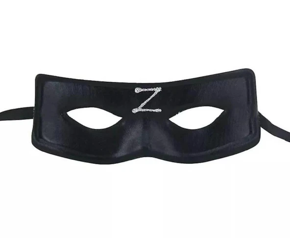 Zorro Maskesi Arkadan Lastikli Z Baskılı ürün görseli 1