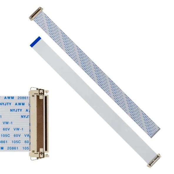AWM 20706 30 Pin LVDS Flexi Kablo HD Ready Ters Düz 3.1Cmx40cm Soketsiz ürün görseli 1
