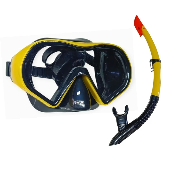 Dalış Maskesi ve Snorkel Yetişkin - 517-SARI - 1 ADET ürün görseli 1