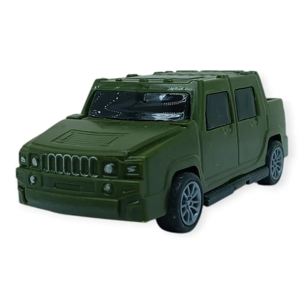 Çek Bırak Arabalar 10 Cm - Yeşil Çift Kabin Pick-Up - 1 ADET ürün görseli 1
