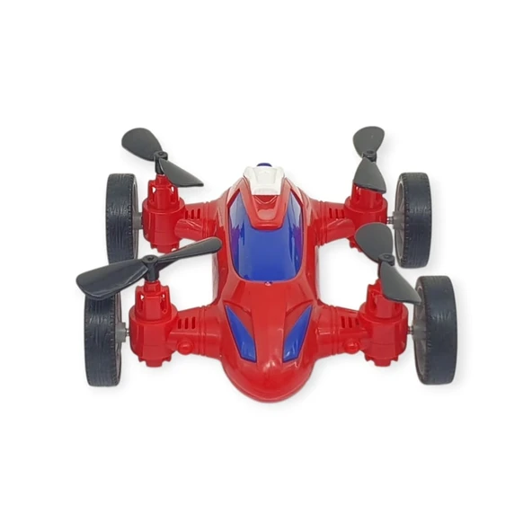 Sürtmeli Drone Araba Hareketli Pervane - Kırmızı - 1 ADET - Resim 3