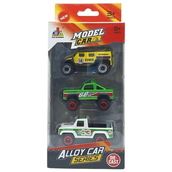 3'lü Araba Off-Road Seti - Die Cast - DS045 - 1 ADET - Resim 5