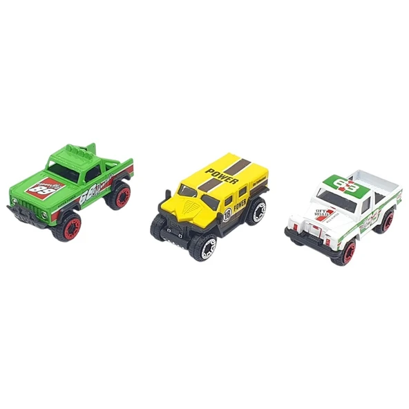 3'lü Araba Off-Road Seti - Die Cast - DS045 - 1 ADET ürün görseli 1