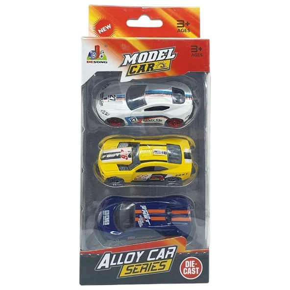3'lü Araba Yarış Seti - Die Cast - DS045 - 1 ADET - Resim 5