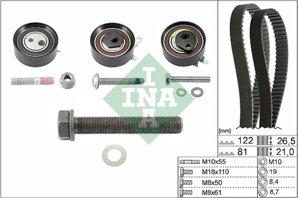 Vw Triger Seti - Triger Seti - İna 530 0484 10 ürün görseli 1