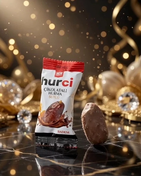 HURCİ SÜTLÜ ÇİKOLATA KAPLI BADEMLİ HURMA 1000 GR ürün görseli 1