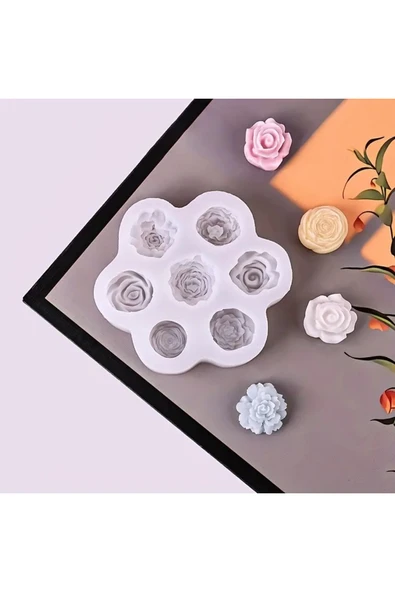HogART Design Çoklu Şakayık Mum Silikon Kalıbı Mini Boy ürün görseli 1