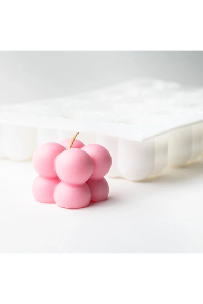 HogART Design Küçük Bubble Silikon Mum Kalıbı - Resim 2