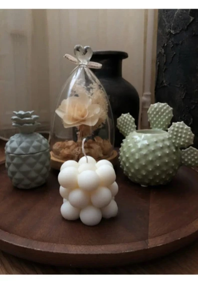 HogART Design Yuvarlak Bubble Mum Kalıbı ürün görseli 1