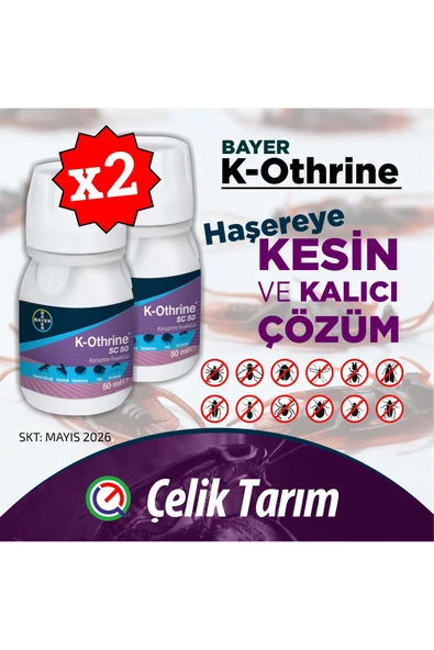 ZİROS BAYER KOTHRİNE50ML YENİ TARİH BİT PİRE KENE HAMAM BÖCEĞİ KARINCA TAHTA KURUSU GÜMÜŞ HAŞERE İLACI ürün görseli 1