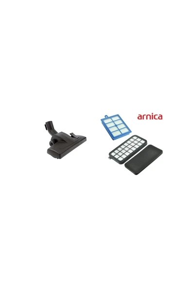 Arnica Siyah Tesla Premium Süpürge Emici Yer Başlığı Ve Filtre Seti ürün görseli 1