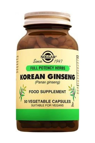 Solgar Korean Ginseng 50 Bitkisel Kapsül ürün görseli 1