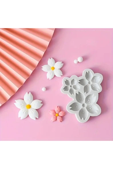 HogART Design Kiraz Çiçeği Mum Sabun & Beton Silikon Kalıp ürün görseli 1