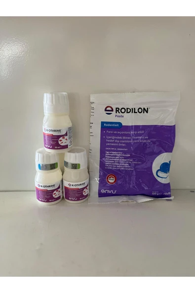 envu 3 Adet K-Othrine SC 50 Sinek İlacı + Rodilon Paste Fare Yemi 4'lü Avantaj Set ürün görseli 1