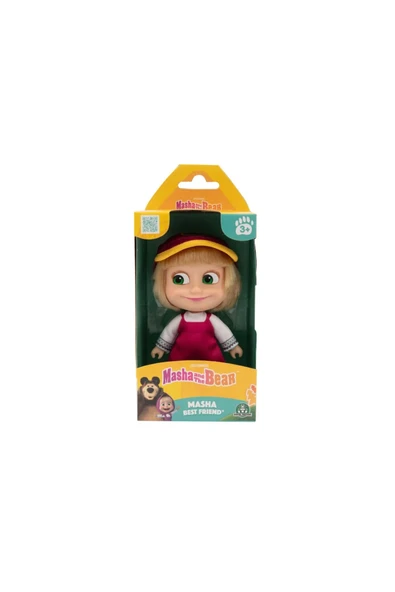 Giochi Preziosi Masha & Koca Ayı 12 cm Bebek S3 MHA37000 (Koyu Pembe - Beyaz) ürün görseli 1