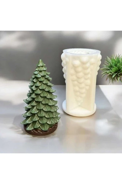 HogART Design Leylandi Ağacı Silikon Mum Kalıbı ürün görseli 1