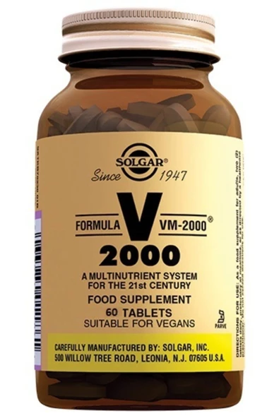 Solgar Vm 2000 60 Tablett ürün görseli 1