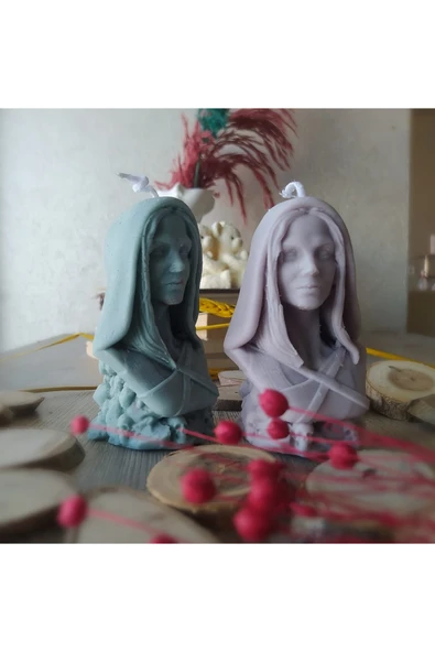 HogART Design Gizemli Kadin Beton Mum & Kokulutaş Silikon Kalıp ürün görseli 1