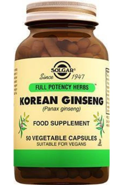 Solgar Korean Ginseng 50 Kapsül ürün görseli 1