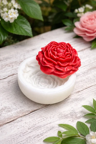 HogART Design Mini Şakayık Mum Sabun & Kokulutaş Silikon Kalıp ürün görseli 1