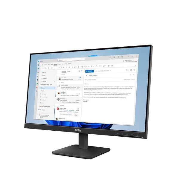 LENOVO ThinkVision S24-4E 64B5KAT1TK 23.8" 100Hz 4ms Full HD Monitör ürün görseli 1