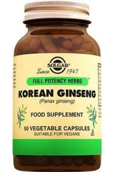Solgar Korean Ginseng 50 Kapsüll ürün görseli 1