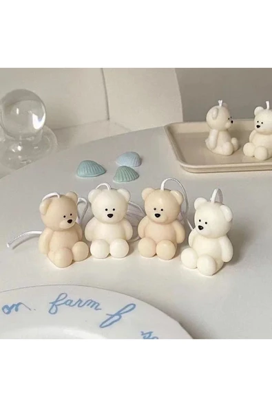 HogART Design Sevimli Ayı Silikon Mum Kalıbı - Resim 2