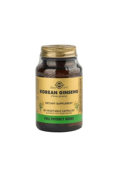 Solgar Korean Ginseng 50 Kapsül ürün görseli 1