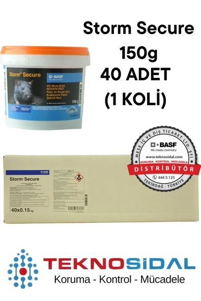 BASF Storm Secure Fare Ve Kemirgen Zehiri | 1 Koli 40x150g | Distribütör Garantili | Orijinal Ürün ürün görseli 1