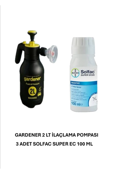 ARTI İLAÇLAMA 3adet SolfacEc 25 100ml Kene Tahtakurusu Bit Pire Güve sinek Gardener Pompa ürün görseli 1