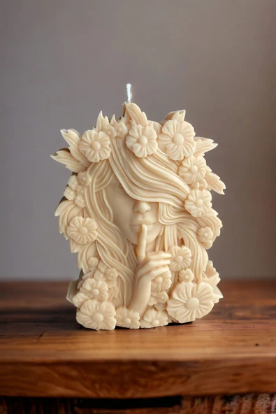 HogART Design Çiçek Kraliçesi Mum Silikon Kalıp ürün görseli 1