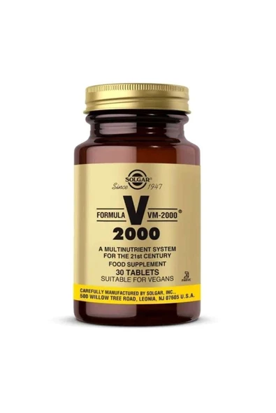 Solgar Formula Vm 2000 30 Tablet ürün görseli 1